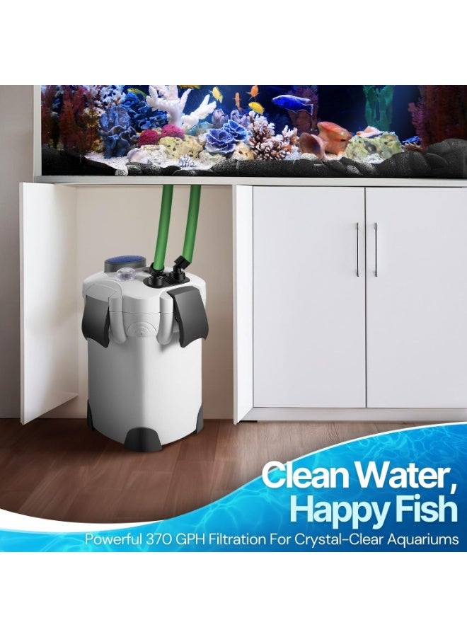 Sunsun HW-302 Canister Filter Pump Power 18w, High Max 1.4m, Output 1000L/h - External Canister Aquarium Filter Water Filtration System with 3 Media Trays For Aquarium Fish Tank - Image 4